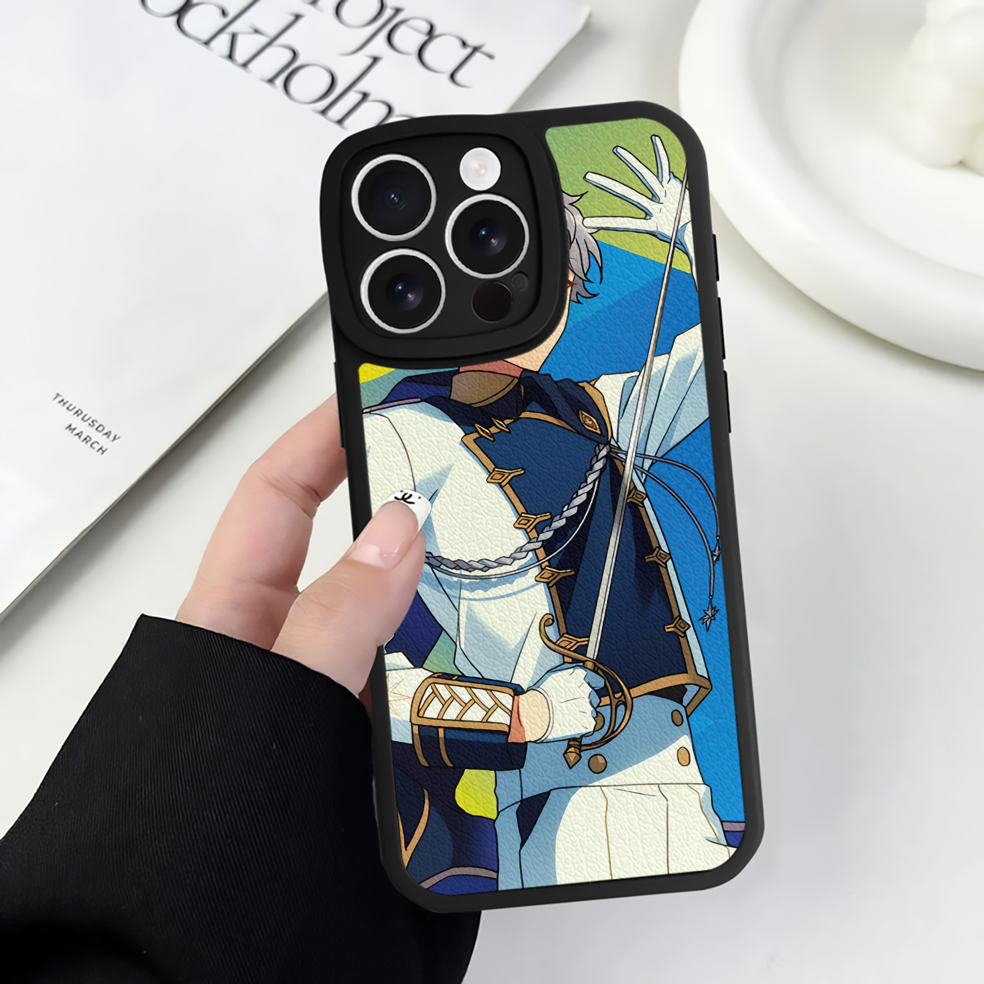 （画像用） あんさんぶるスターズ! Ensemble Stars 【iPhone 16シリーズ対応】シリコンスマホケース（レザー調） 材質：シリコン